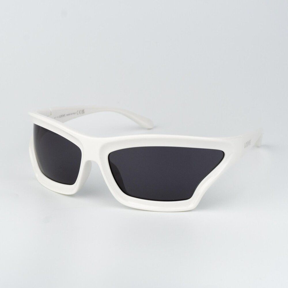 Loewe Women Sunglasses White Grey Wraparound LW40143U 25A NEW AUTHENTIC